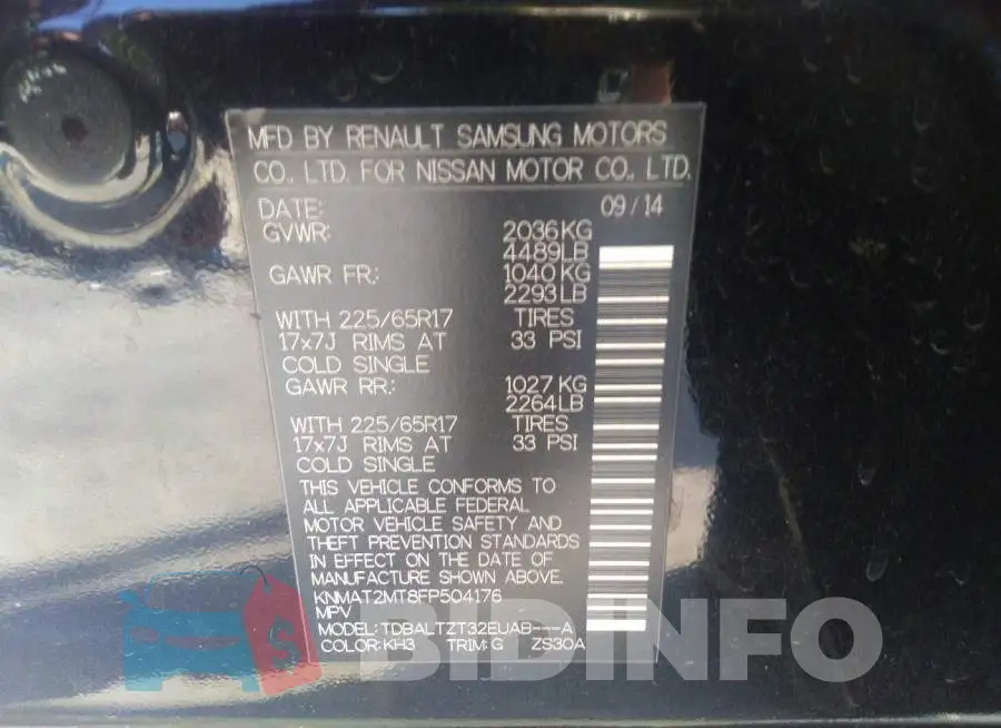 KNMAT2MT8FP504176 Photo# 9
