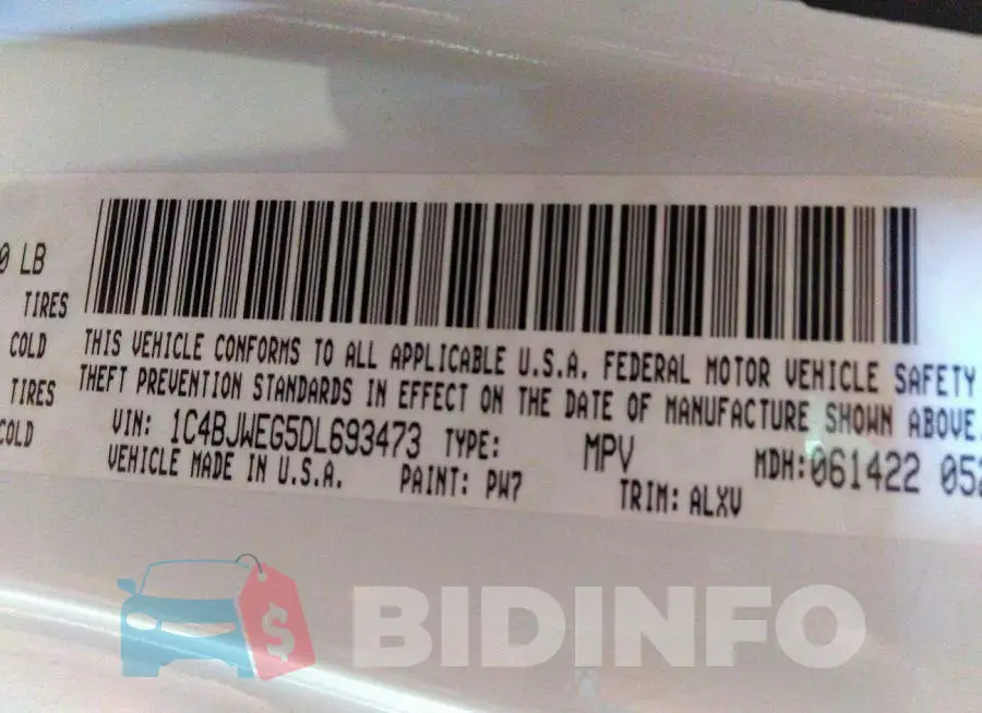 1C4BJWEG5DL693473 Photo# 9
