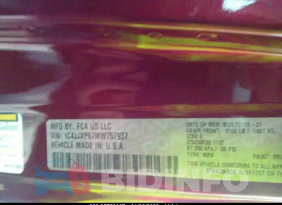 1C4JJXP67MW757937 Photo# 9