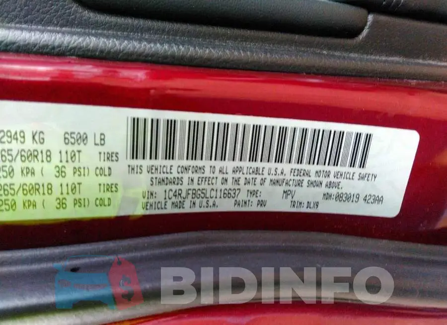 1C4RJFBG5LC116637 Photo# 9