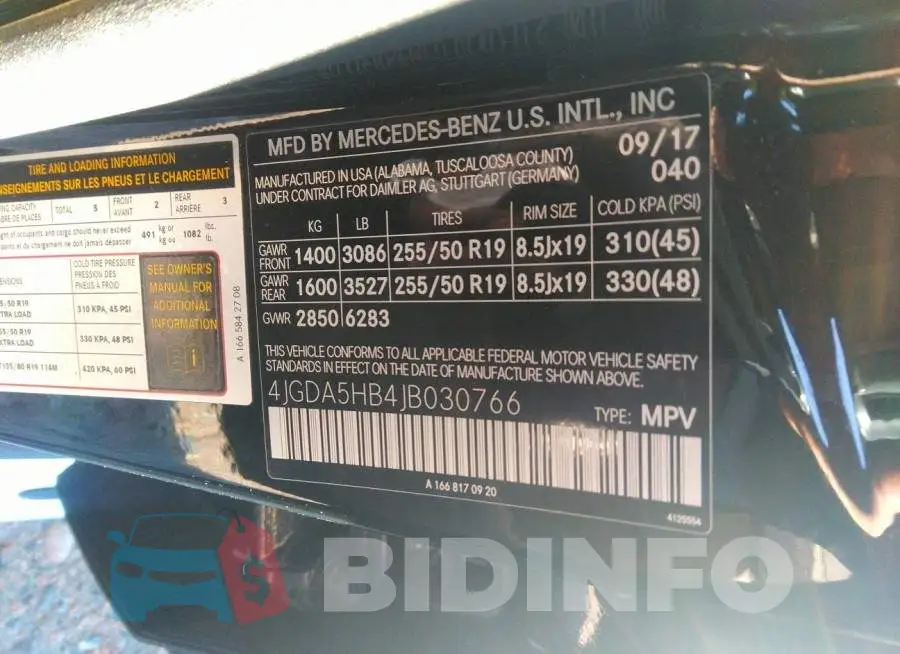 4JGDA5HB4JB030766 Photo# 9