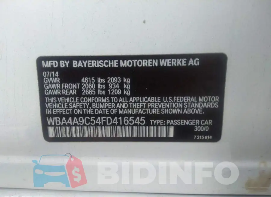 WBA4A9C54FD416545 Photo# 9