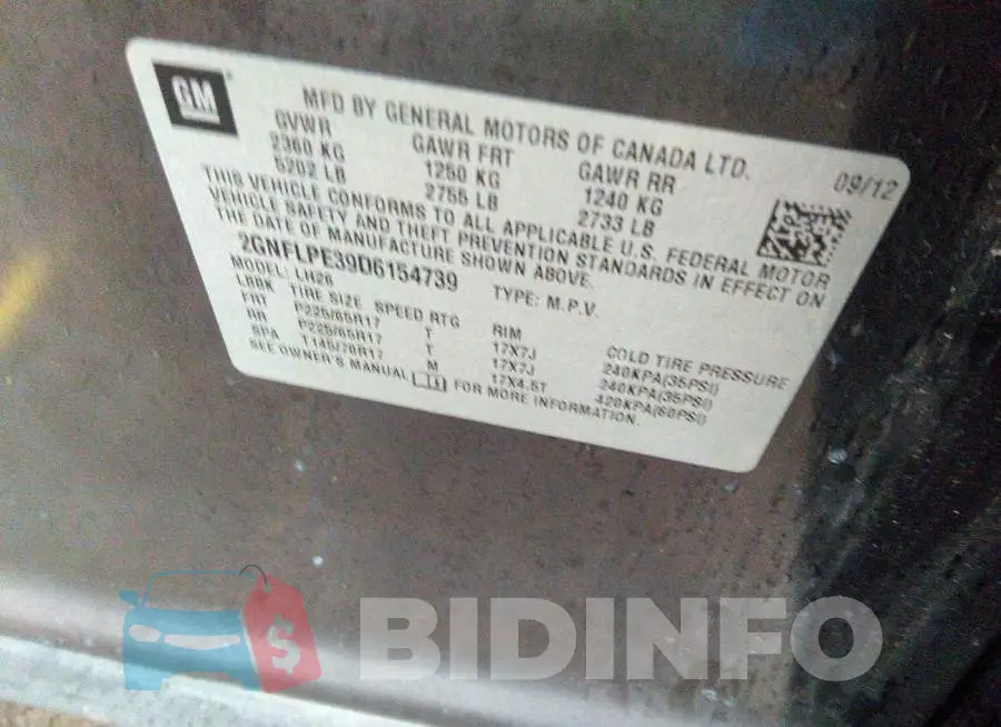 2GNFLPE39D6154739 Photo# 9