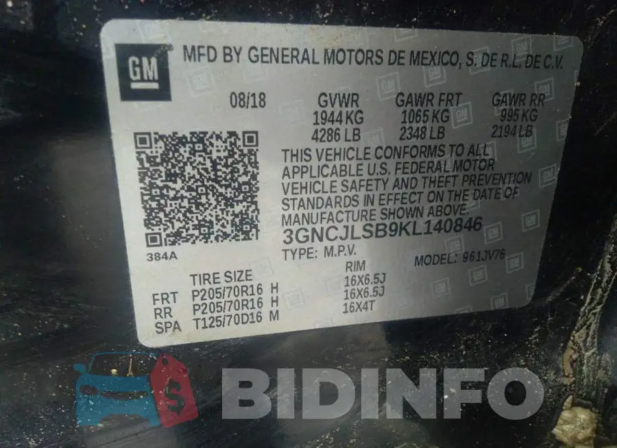 3GNCJLSB9KL140846 Photo# 9