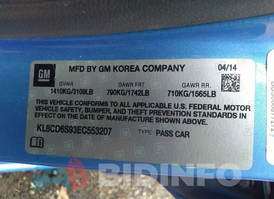 KL8CD6S93EC553207 Photo# 9