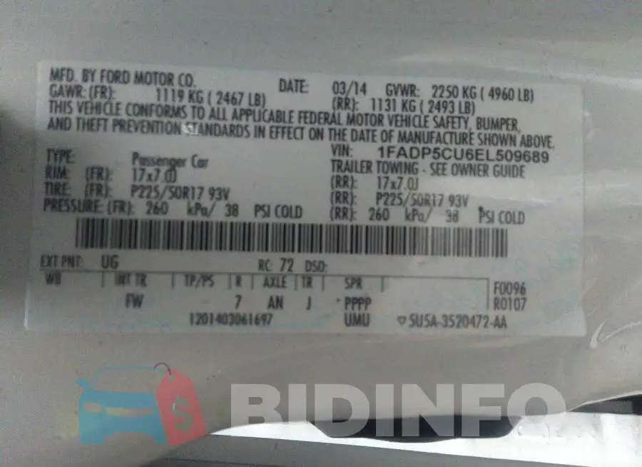 1FADP5CU6EL509689 Photo# 9