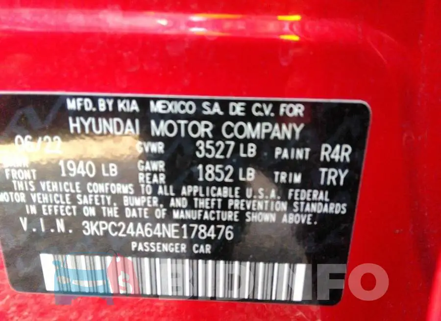 3KPC24A64NE178476 Photo# 9