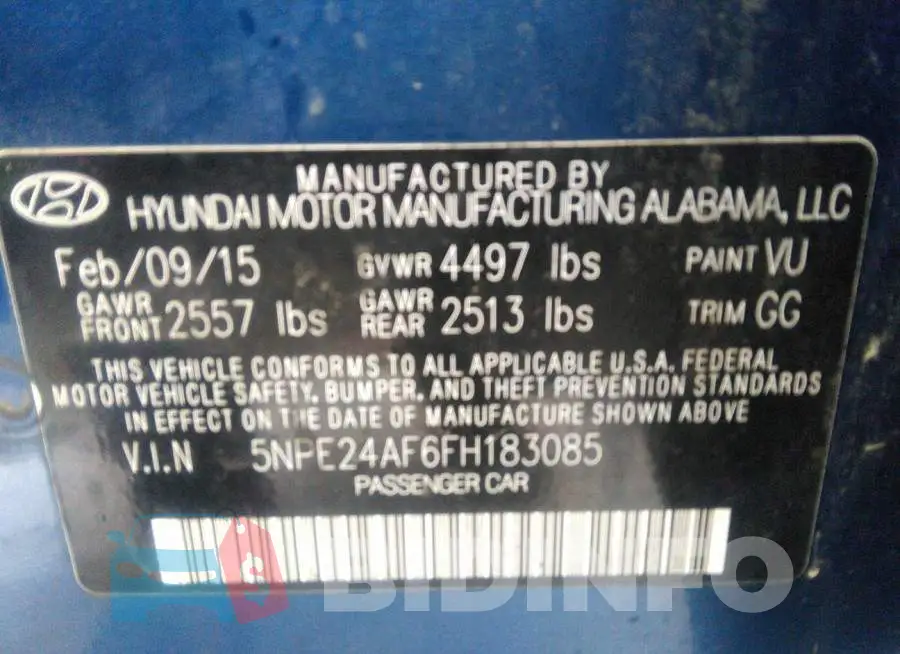 5NPE24AF6FH183085 Photo# 9