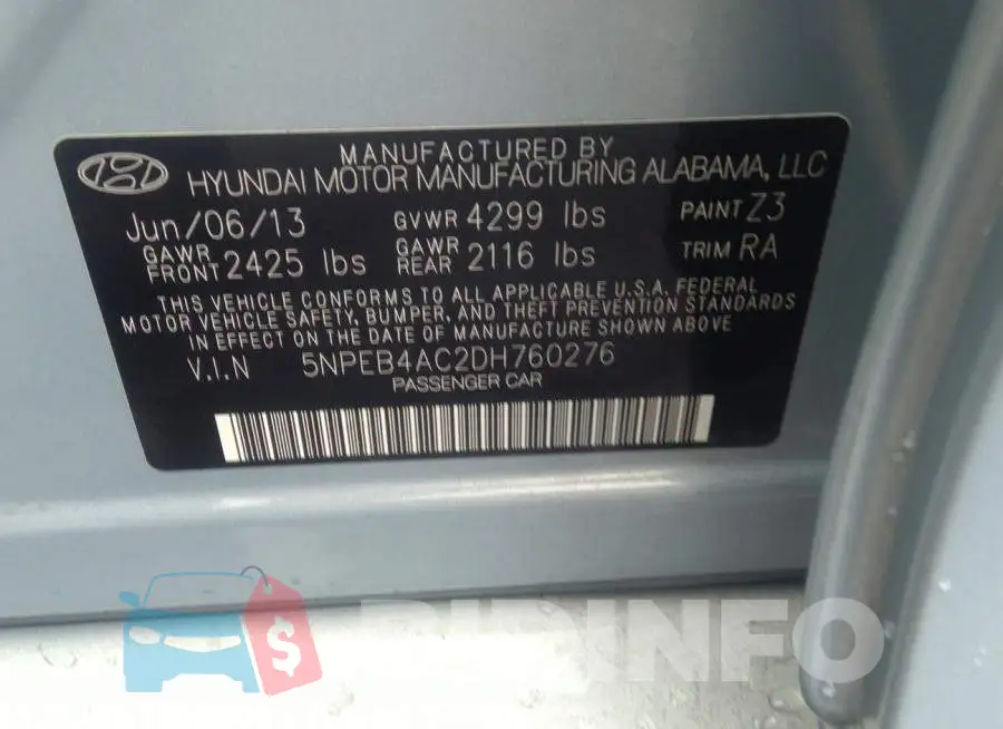 5NPEB4AC2DH760276 Photo# 9