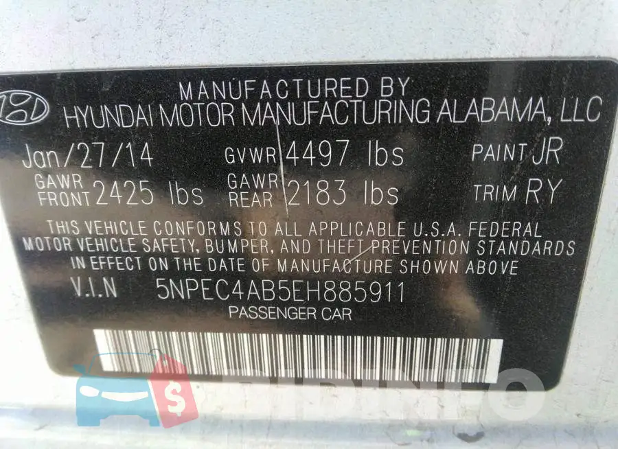 5NPEC4AB5EH885911 Photo# 9
