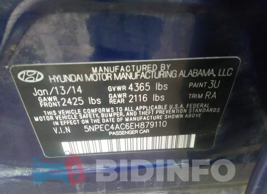 5NPEC4AC6EH879110 Photo# 9