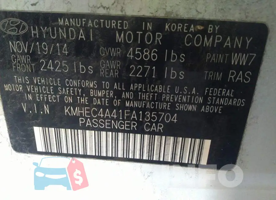 KMHEC4A41FA135704 Photo# 7