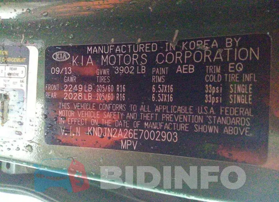 KNDJN2A26E7002903 Photo# 9