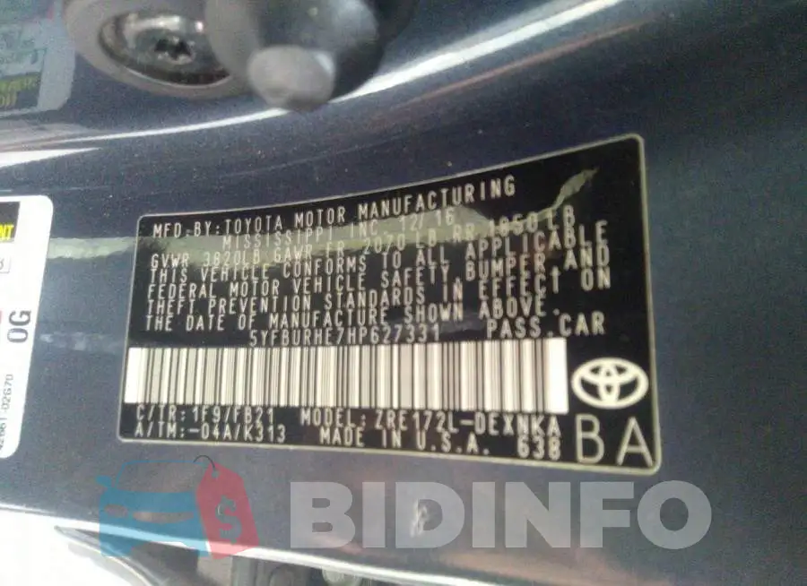 5YFBURHE7HP627331 Photo# 9