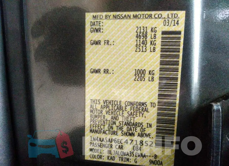 1N4AA5AP6EC471852 Photo# 9