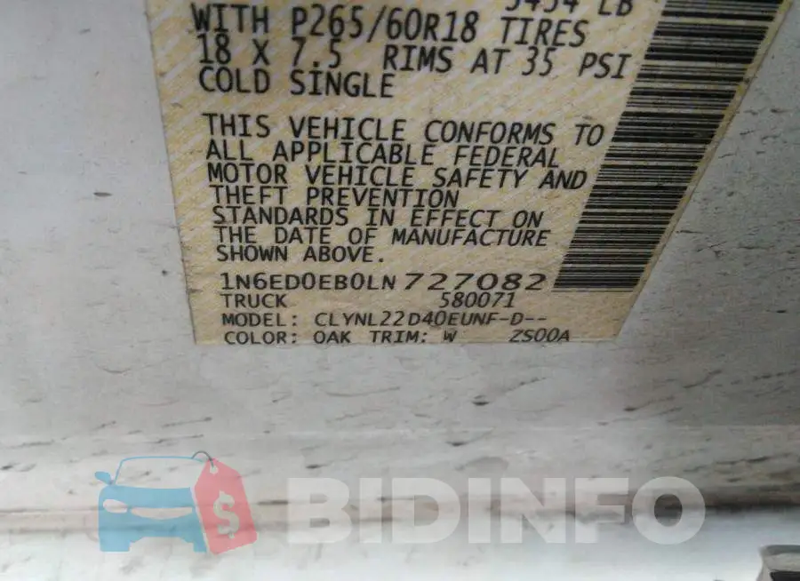 1N6ED0EB0LN727082 Photo# 9