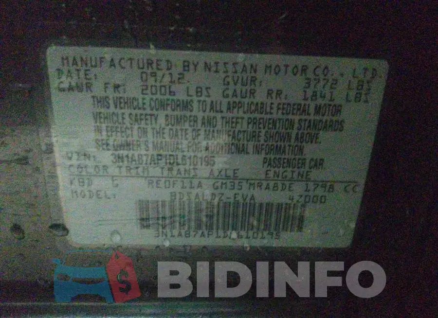 3N1AB7AP1DL610195 Photo# 9