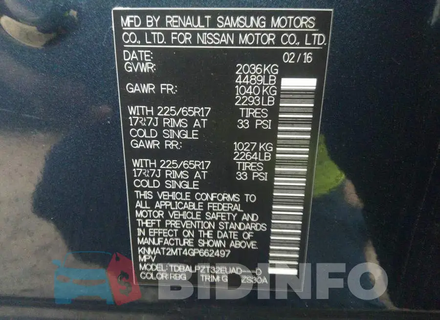 KNMAT2MT4GP662497 Photo# 9