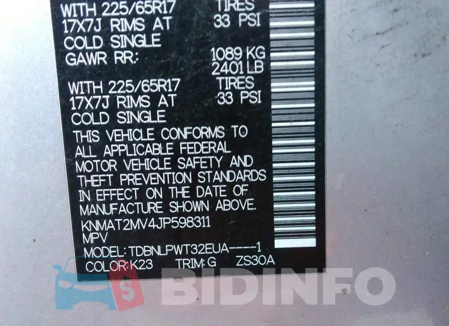 KNMAT2MV4JP598311 Photo# 9