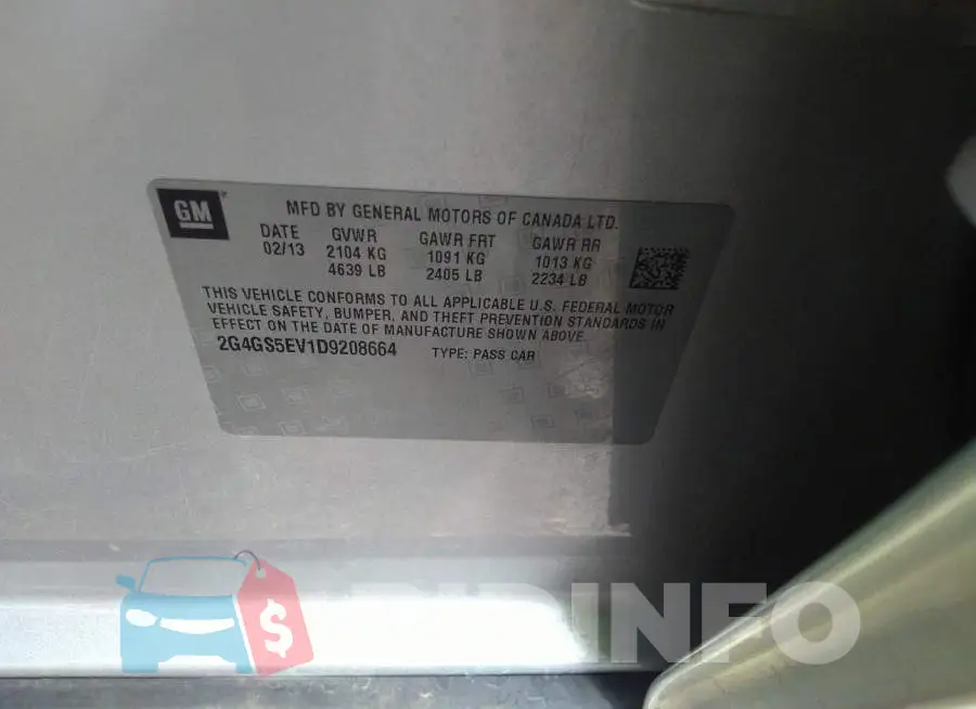 2G4GS5EV1D9208664 Photo# 9