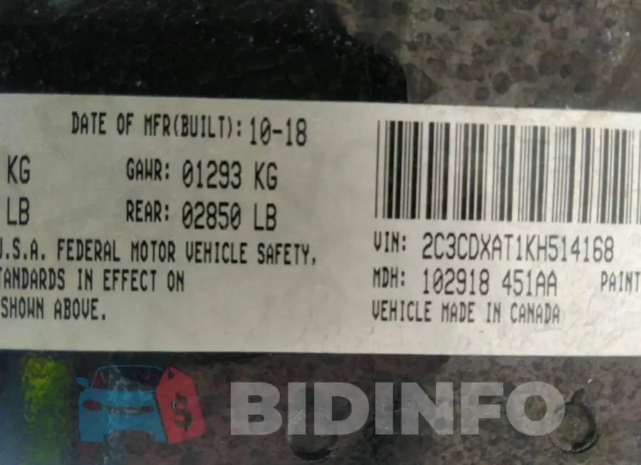2C3CDXAT1KH514168 Photo# 9