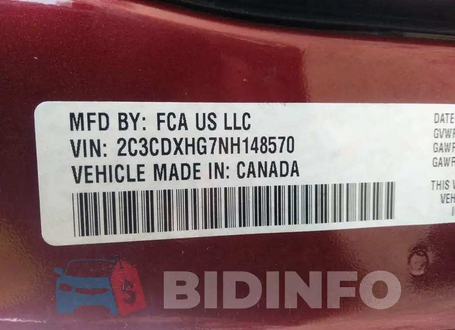2C3CDXHG7NH148570 Photo# 6