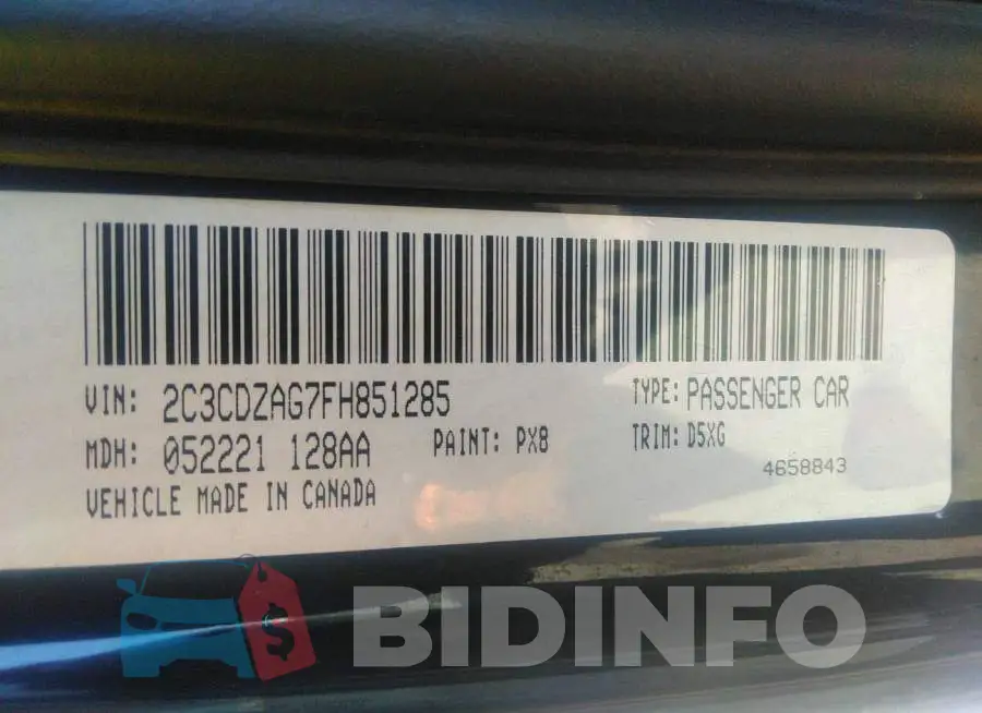 2C3CDZAG7FH851285 Photo# 9