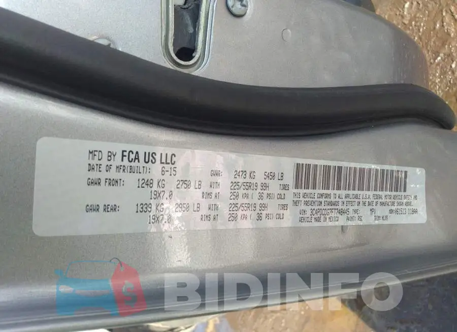 3C4PDCDG7FT748445 Photo# 9