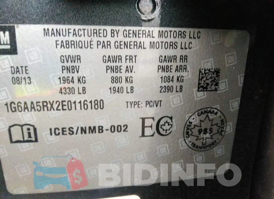1G6AA5RX2E0116180 Photo# 9