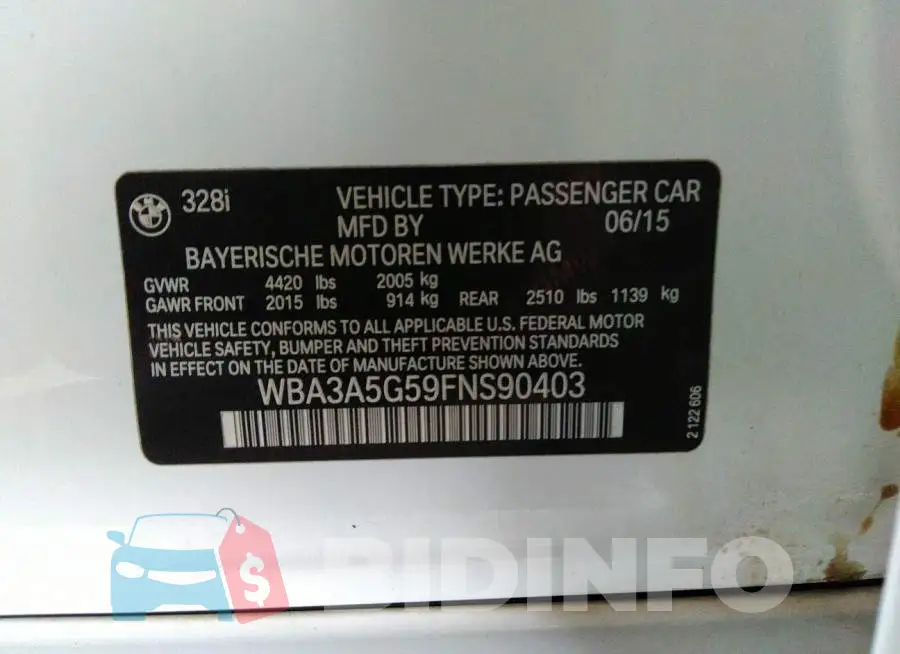 WBA3A5G59FNS90403 Photo# 9