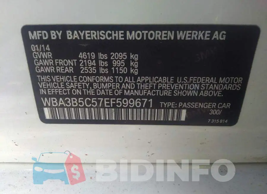 WBA3B5C57EF599671 Photo# 9