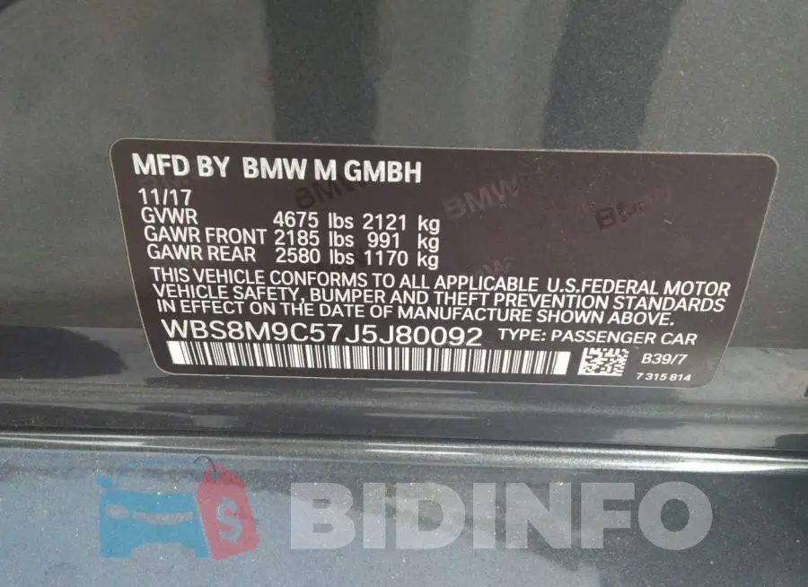 WBS8M9C57J5J80092 Photo# 9