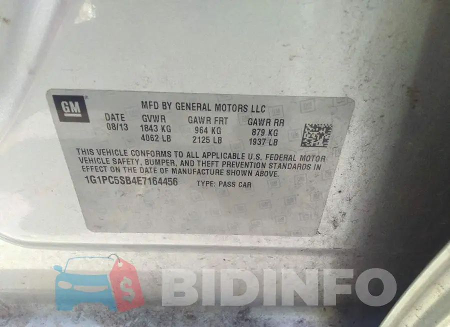 1G1PC5SB4E7164456 Photo# 9