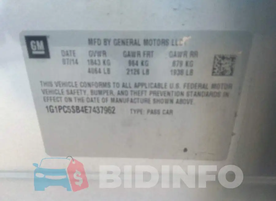 1G1PC5SB4E7437962 Photo# 9