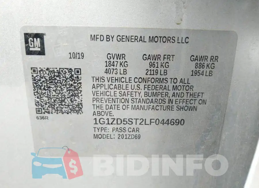 1G1ZD5ST2LF044690 Photo# 9