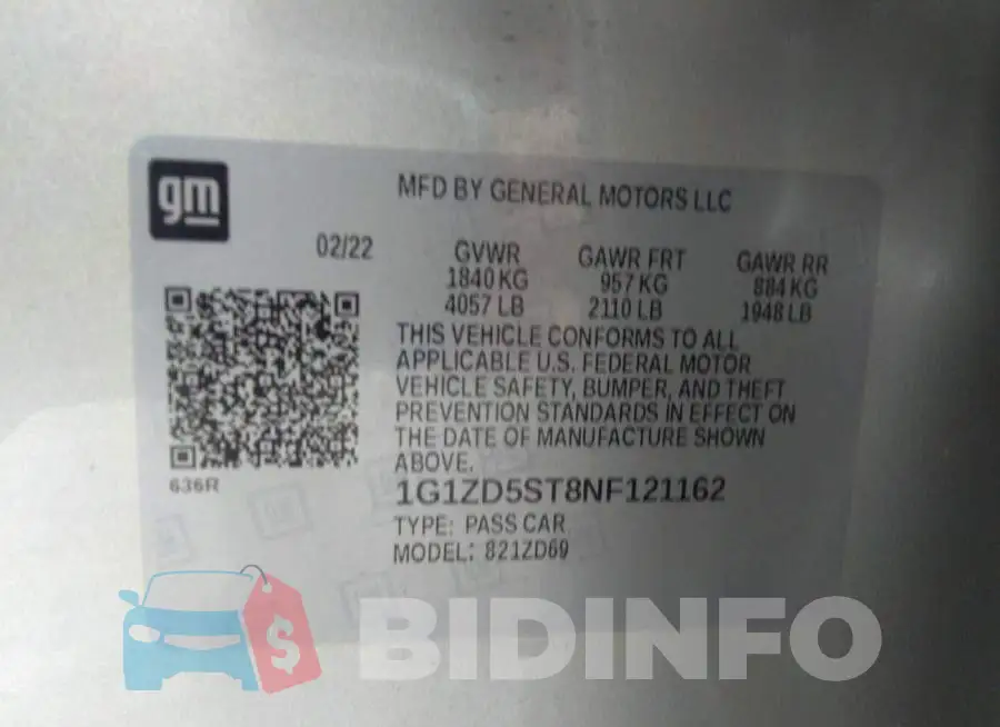 1G1ZD5ST8NF121162 Photo# 9
