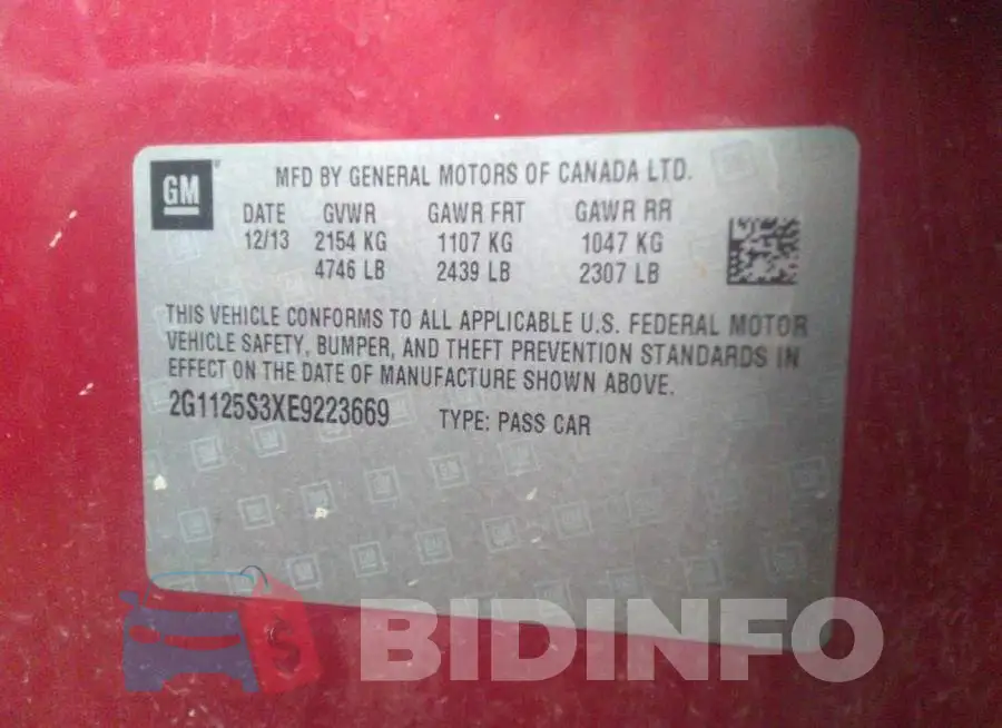 2G1125S3XE9223669 Photo# 9