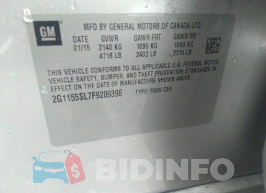 2G1155SL7F9209396 Photo# 9