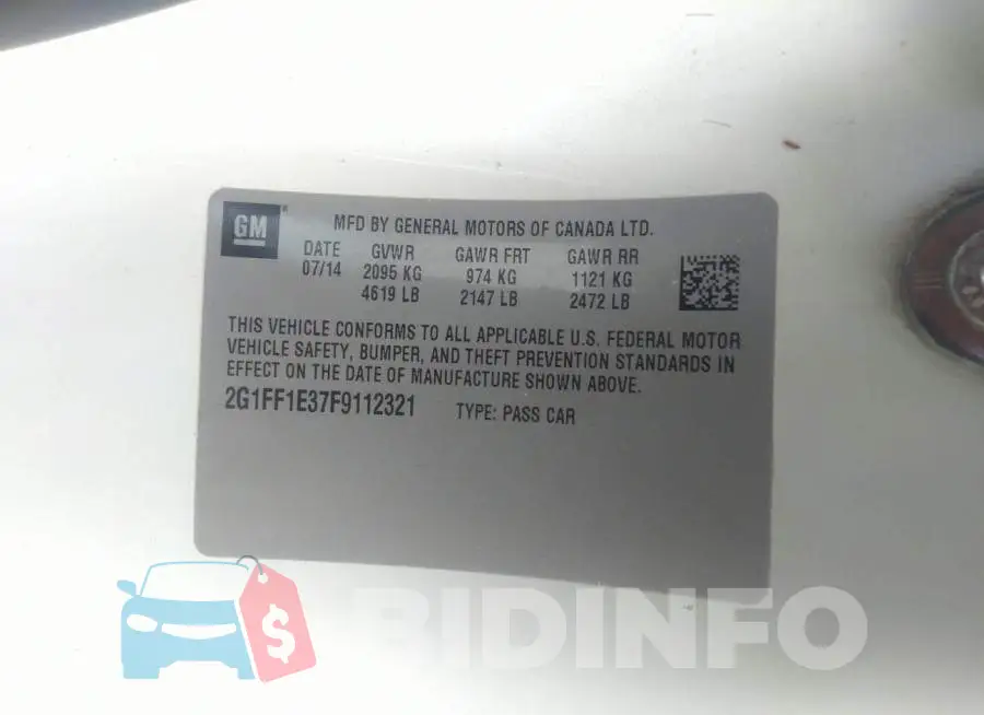 2G1FF1E37F9112321 Photo# 9