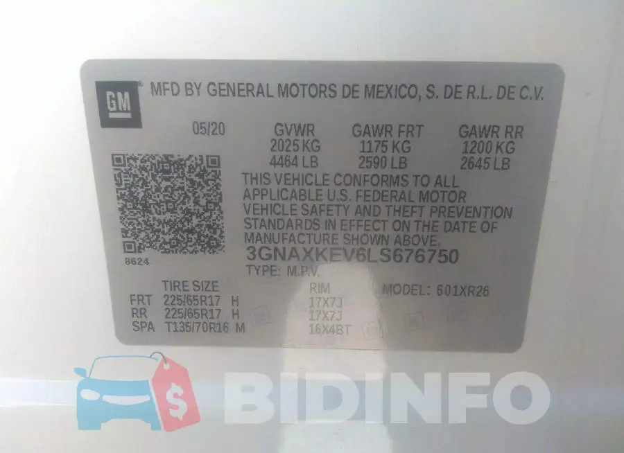3GNAXKEV6LS676750 Photo# 9