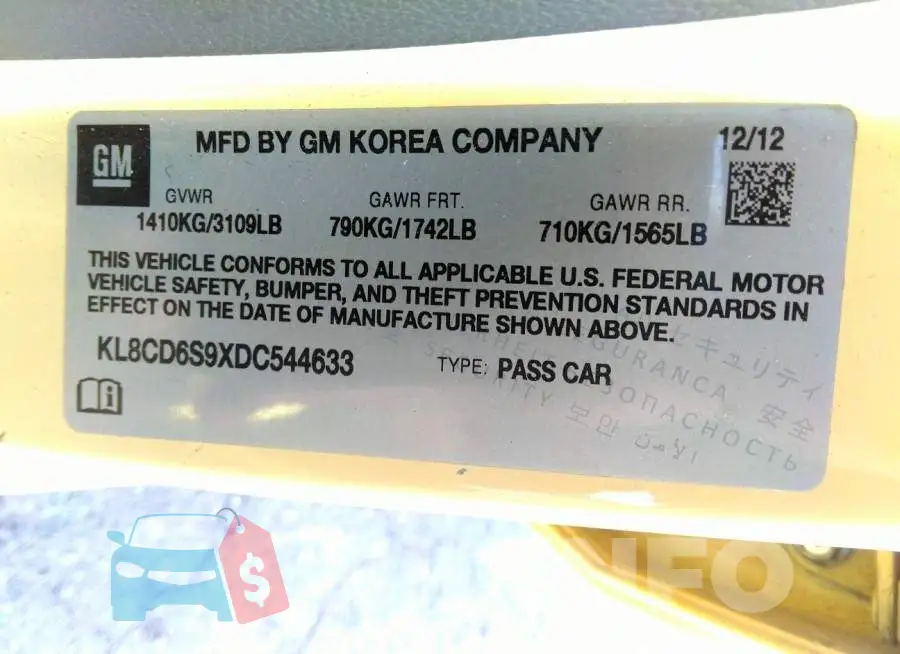 KL8CD6S9XDC544633 Photo# 9