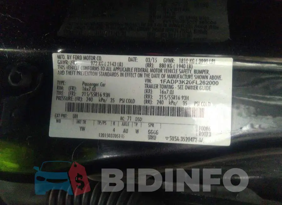 1FADP3K20FL262000 Photo# 9