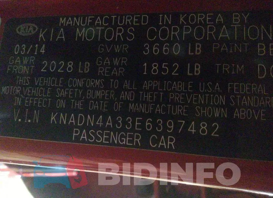 KNADN4A33E6397482 Photo# 9