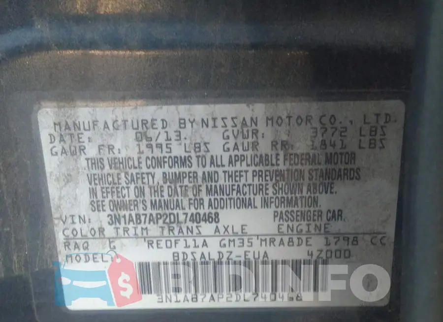 3N1AB7AP2DL740468 Photo# 9