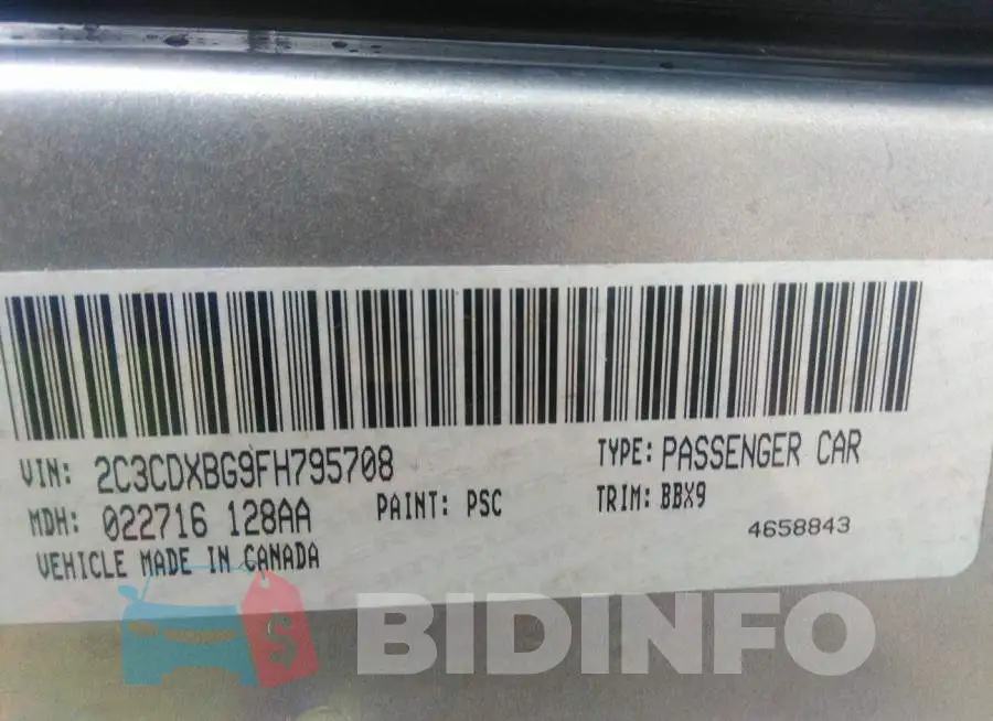 2C3CDXBG9FH795708 Photo# 9