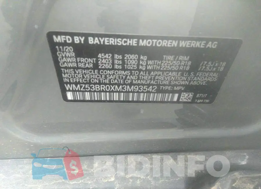 WMZ53BR0XM3M93542 Photo# 9