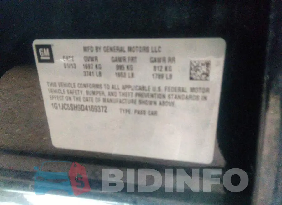 1G1JC5SH9D4169372 Photo# 9