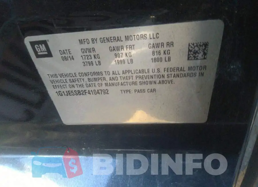 1G1JE5SB2F4104792 Photo# 9