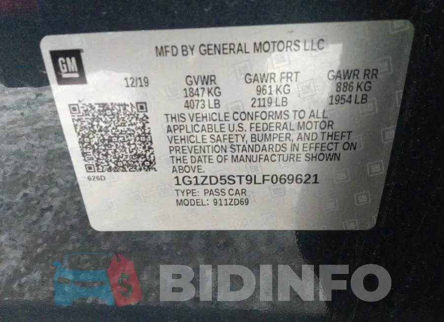 1G1ZD5ST9LF069621 Photo# 9
