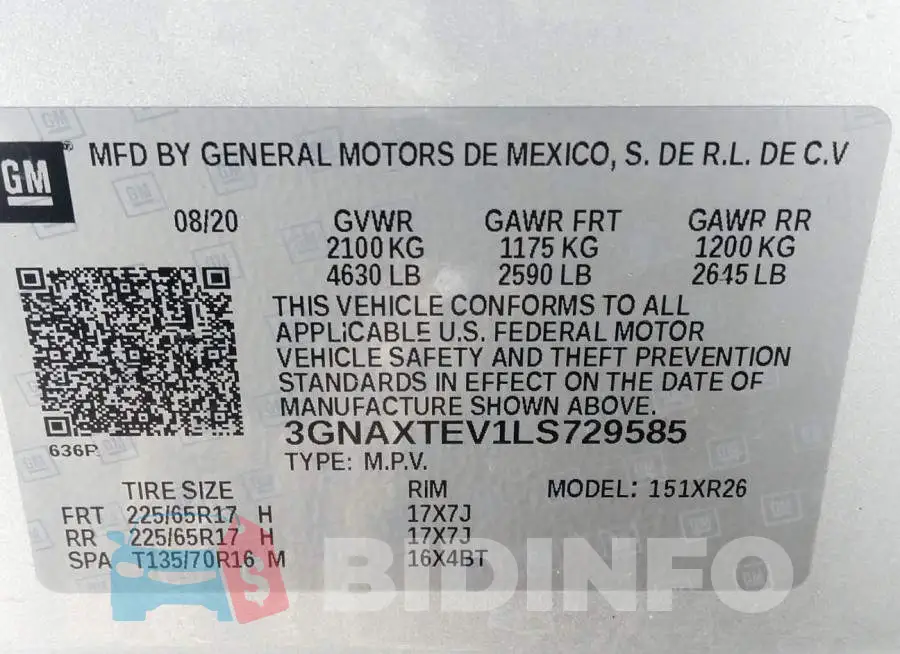 3GNAXTEV1LS729585 Photo# 9